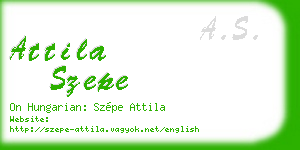 attila szepe business card
